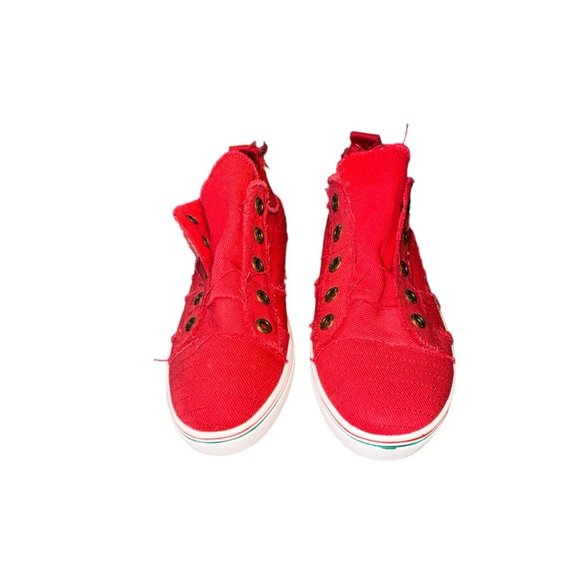 Joli Jolimall Other - Joli Jolimall Red Canvas Slip On Sneakers Men Size 11